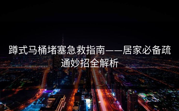 蹲式马桶堵塞急救指南——居家必备疏通妙招全解析